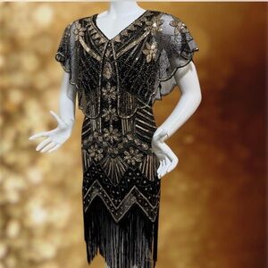 1920s Flapper Great Gatsby dress 2 piece size S
